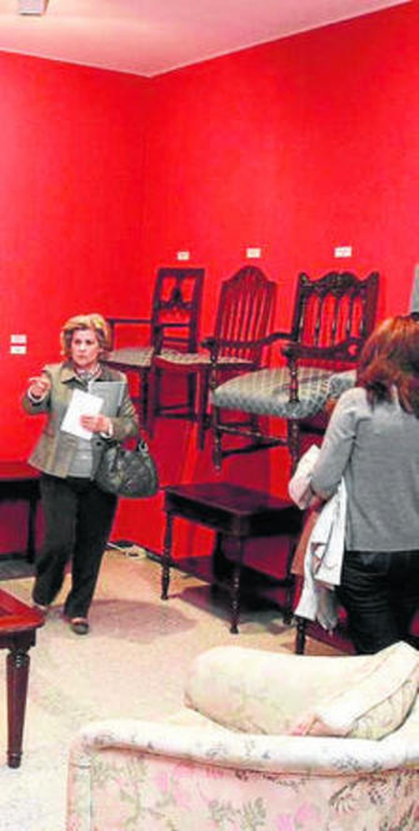 Muebles de la muestra.
