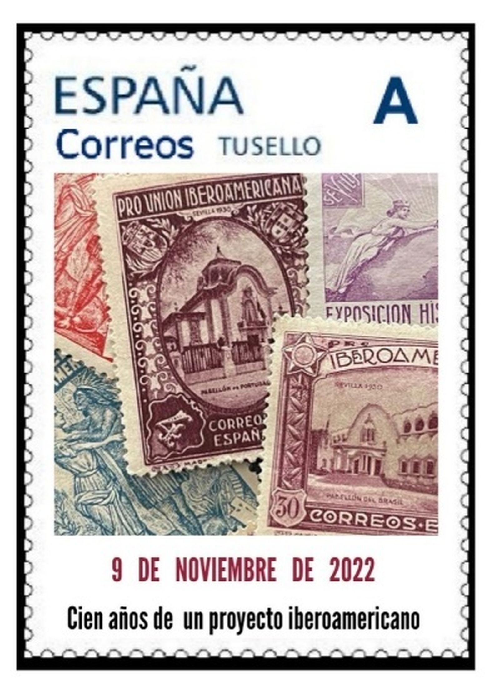 Sello de los cien años del proyecto iberoamericano.