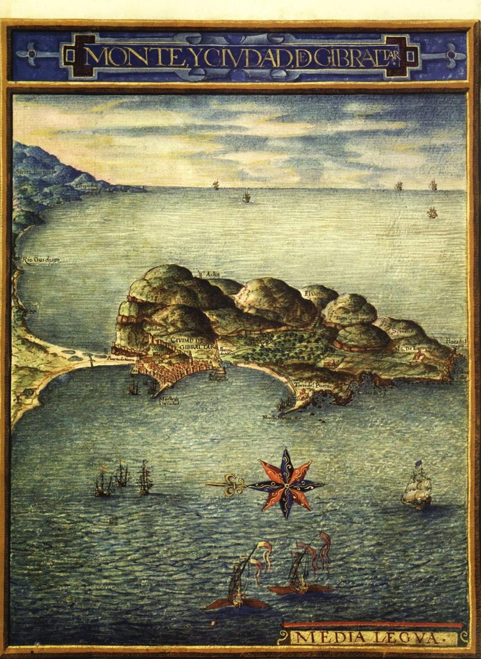 Gibraltar en el Atlas de Pedro Texeira. Gibraltar en el Atlas de Pedro Texeira.