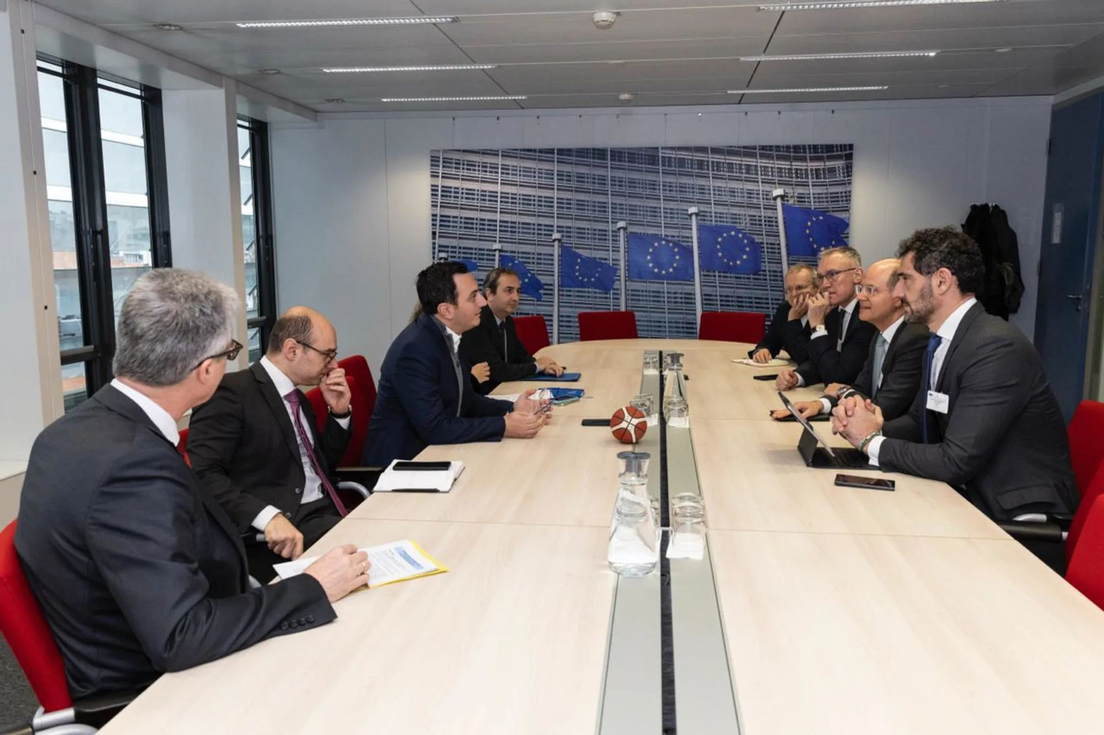 Reunión en la Comisión Europea.