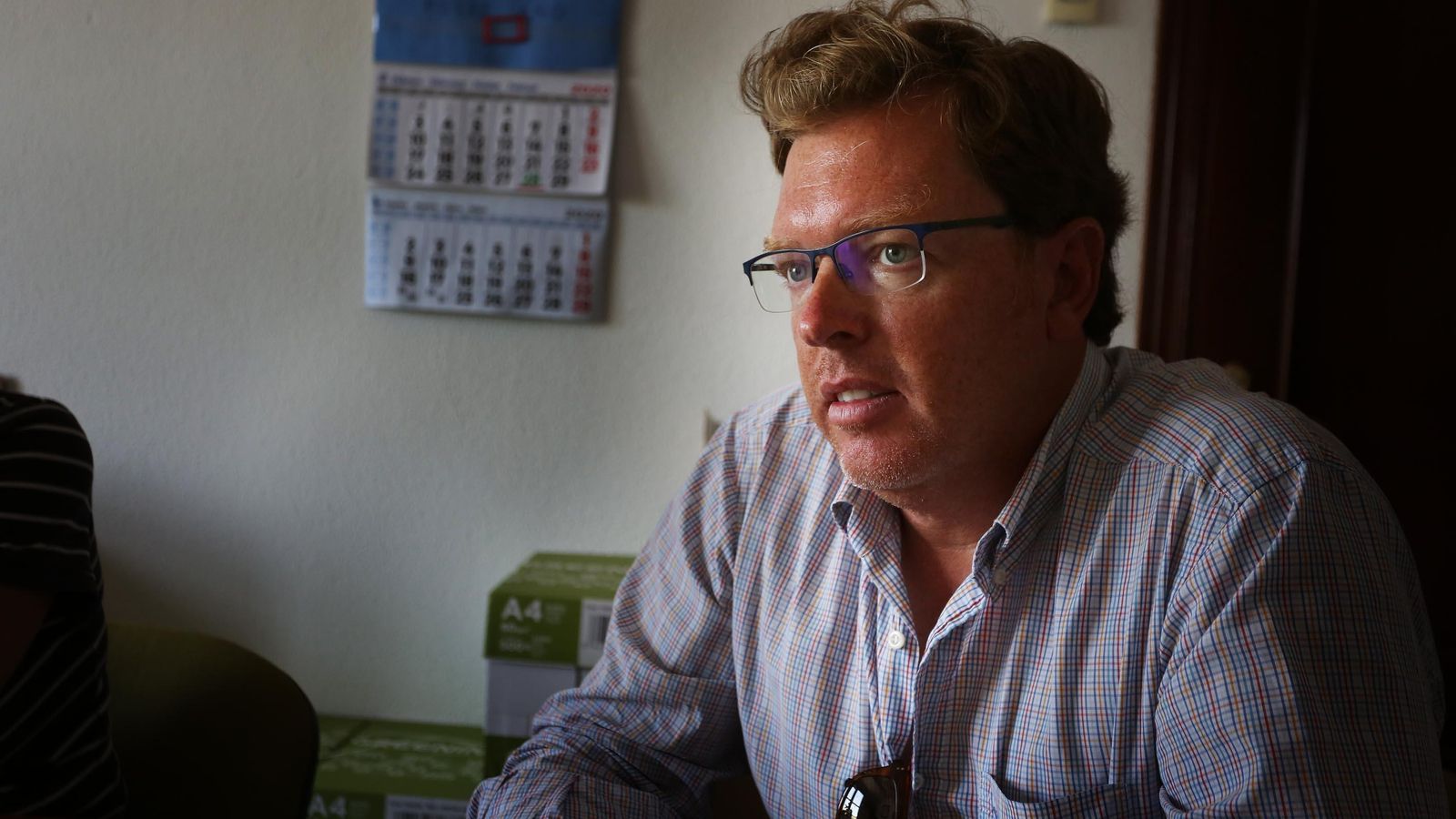 Gonzalo Navarro, perito agrícola propietario de 'Sherry Quality' y socio de 'Mira Fruit', en sus oficinas de La Barca.