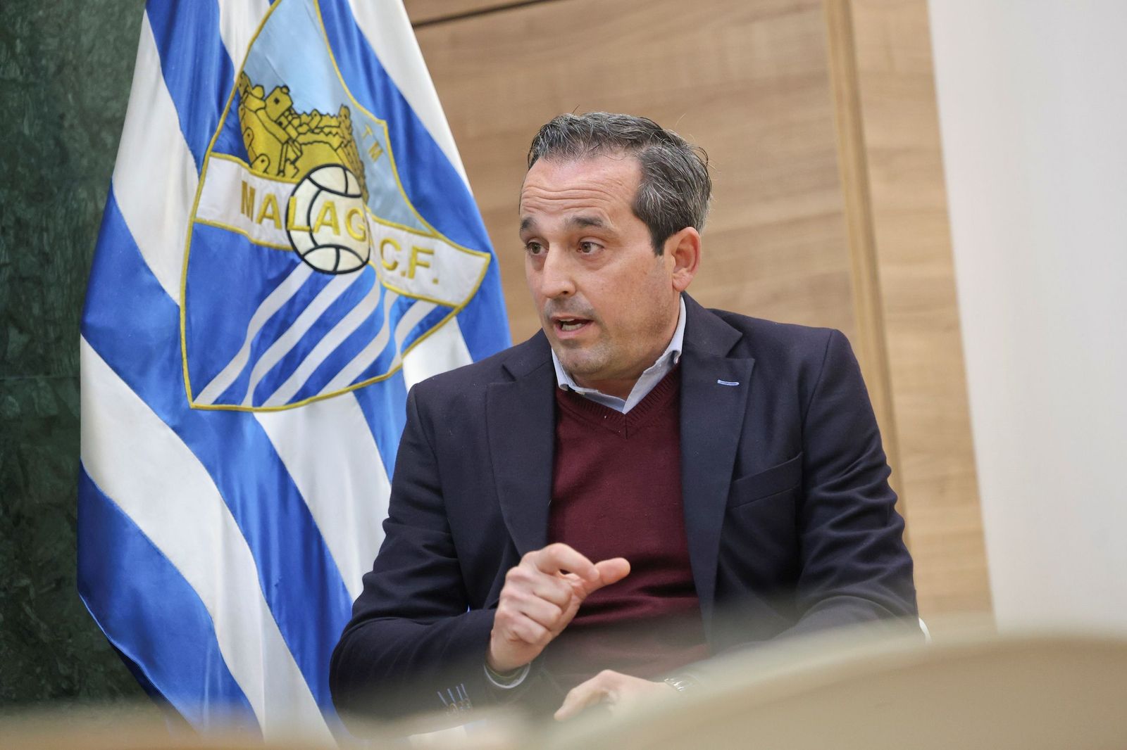 Las fotos de la entrevista con Kike Pérez, director general del Málaga CF