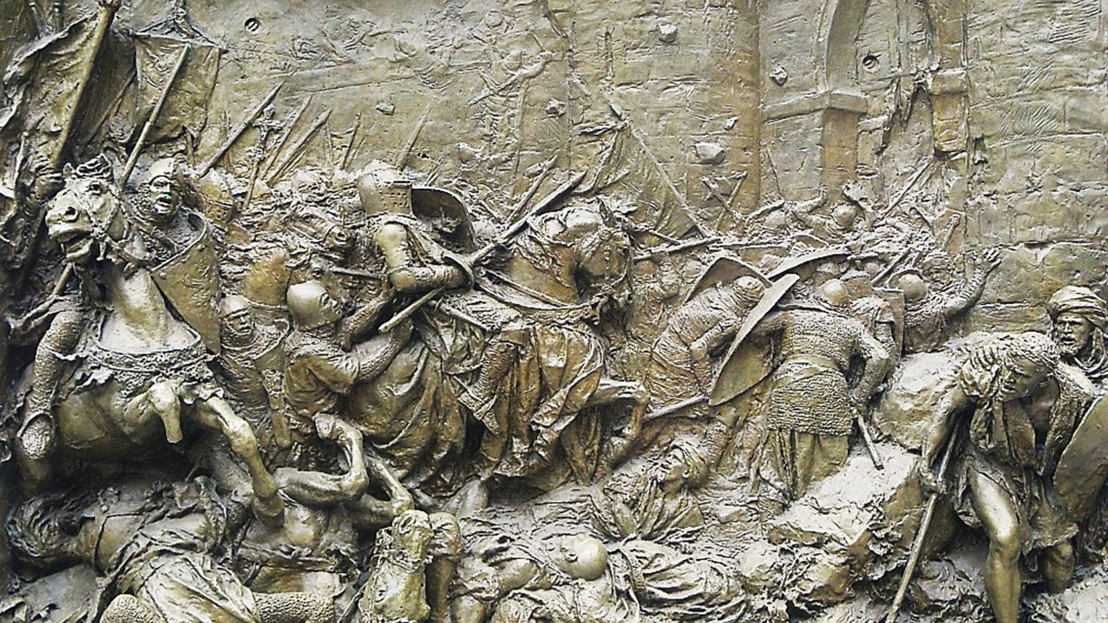 El asedio de Algeciras, por el gran escultor Mariano Benlliure.