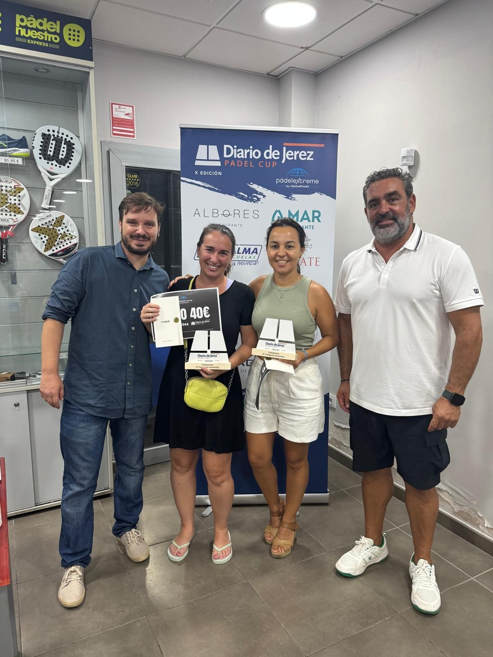 Imágenes de la entrega de trofeos de la X Diario de Jerez Pádel Cup