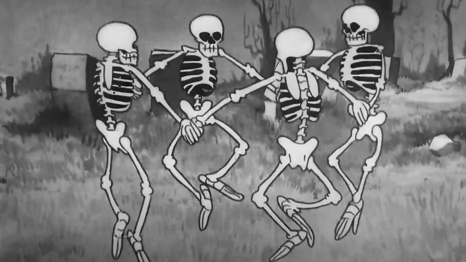 "La danza del esqueleto", un corto animado de Disney creado en 1929.