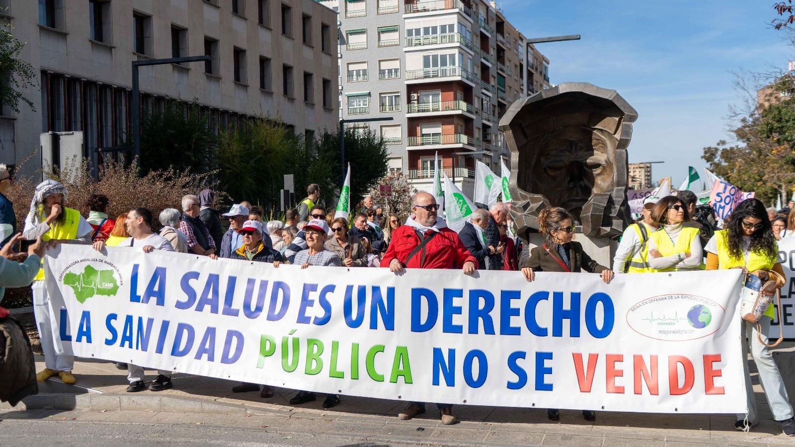 Al inicio se ha leido el manifiesto en favor de la sanidad pública