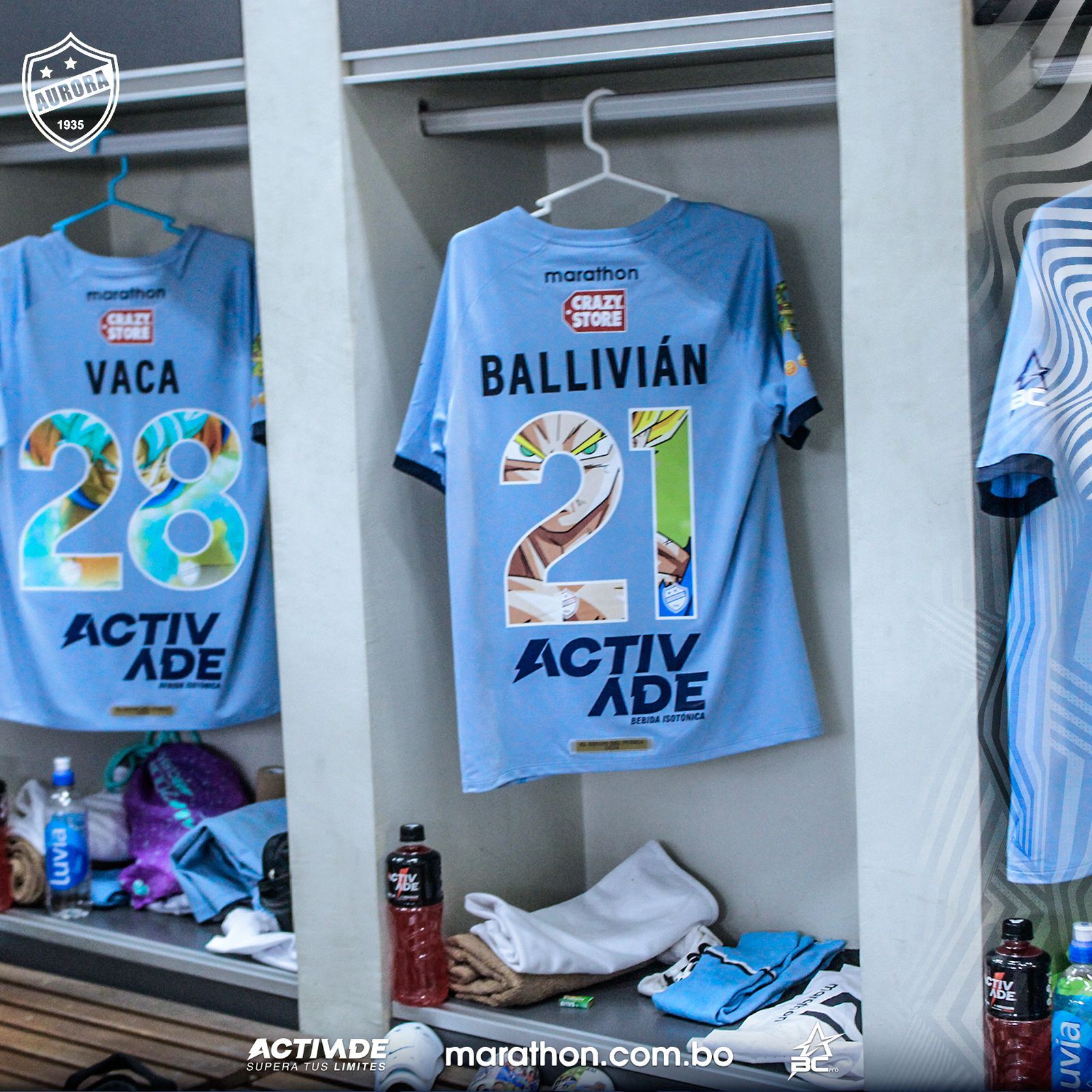 La camiseta homenaje a 'Dragon Ball'  y Toriyama del Club Deportivo Aurora boliviano