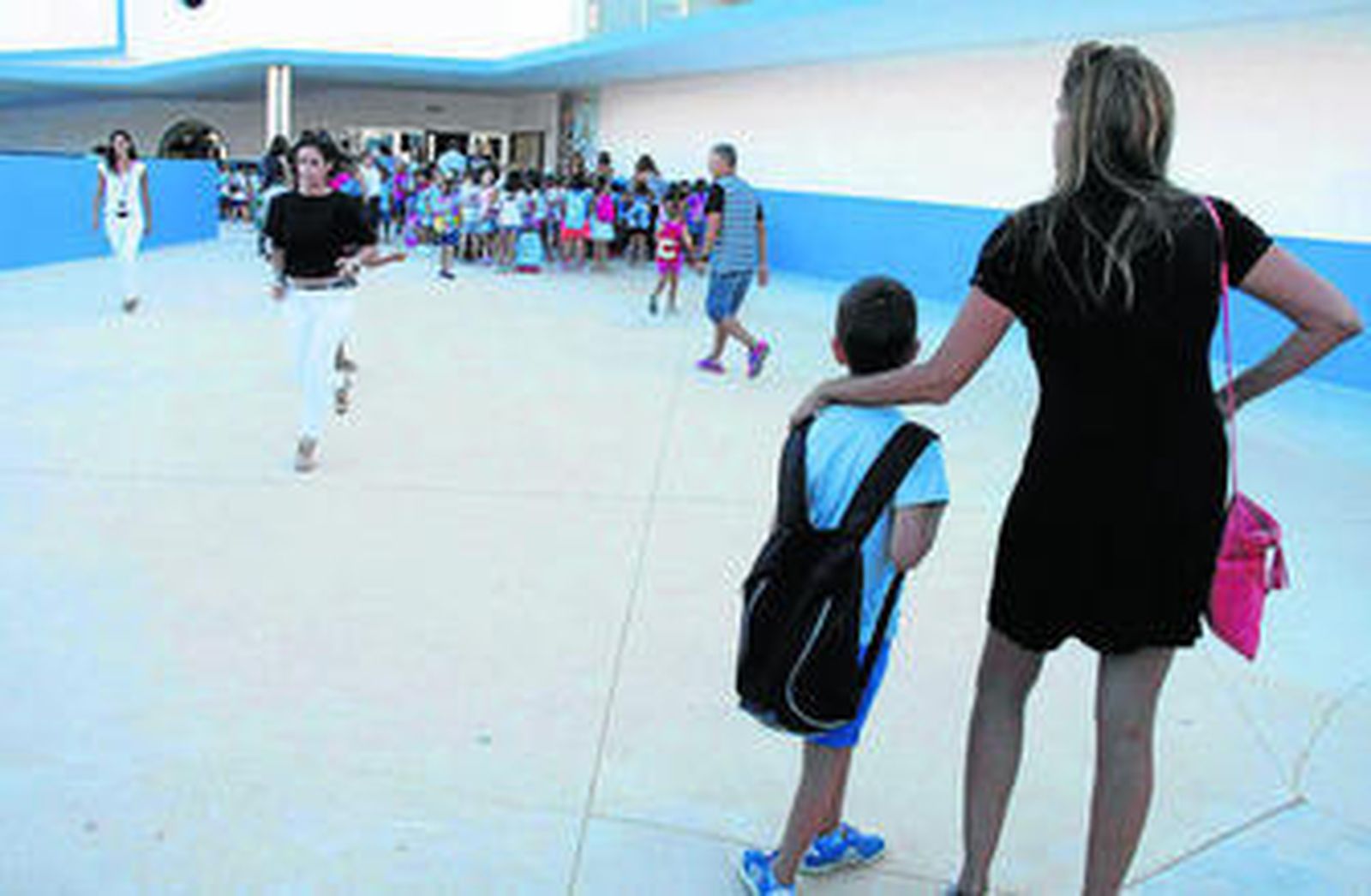 Una imagen del centro de enseñanza Costa Oeste el pasado jueves, el primer día del curso.