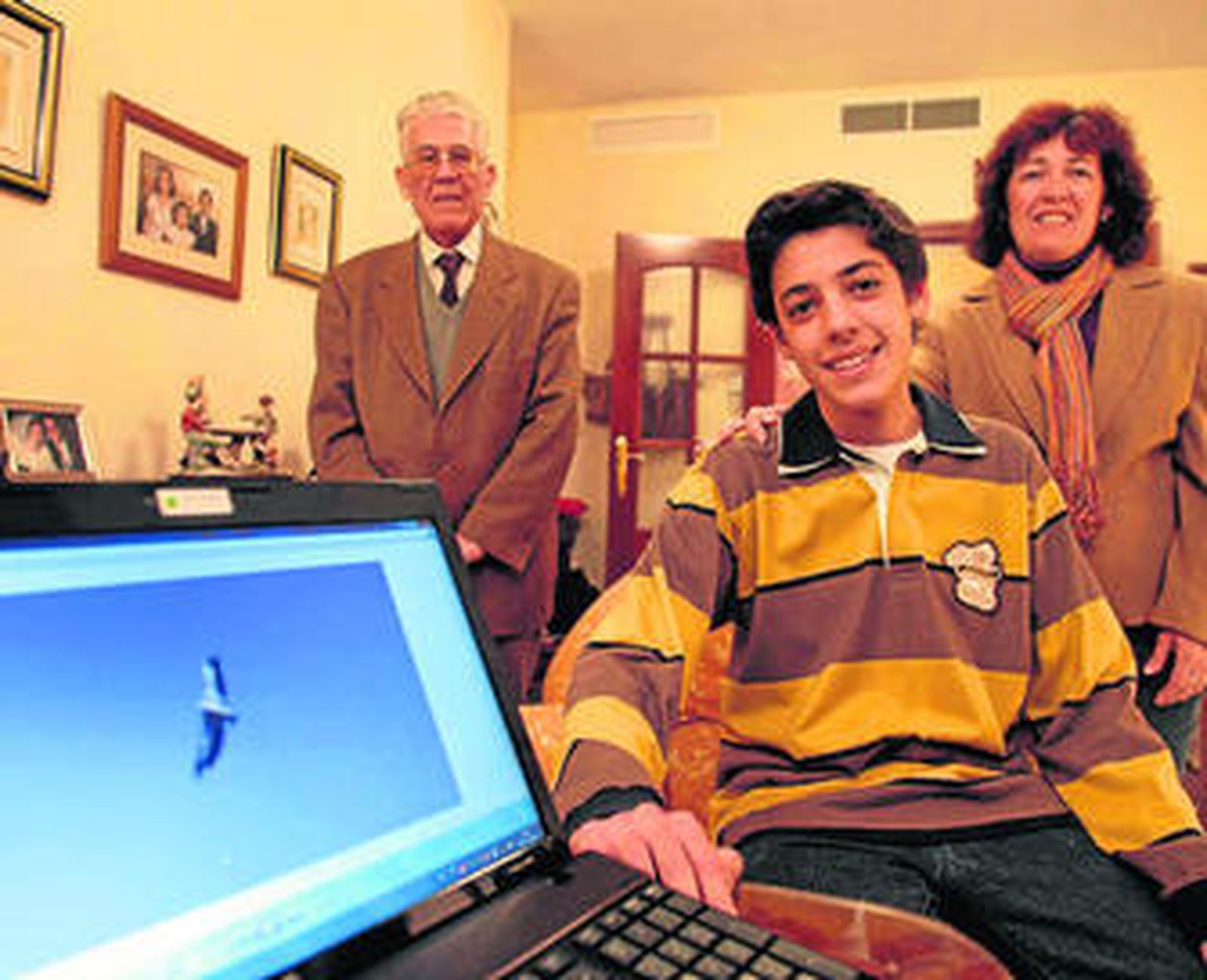 Rafael Gelo, José María Osuna y María Dolores Gelo.