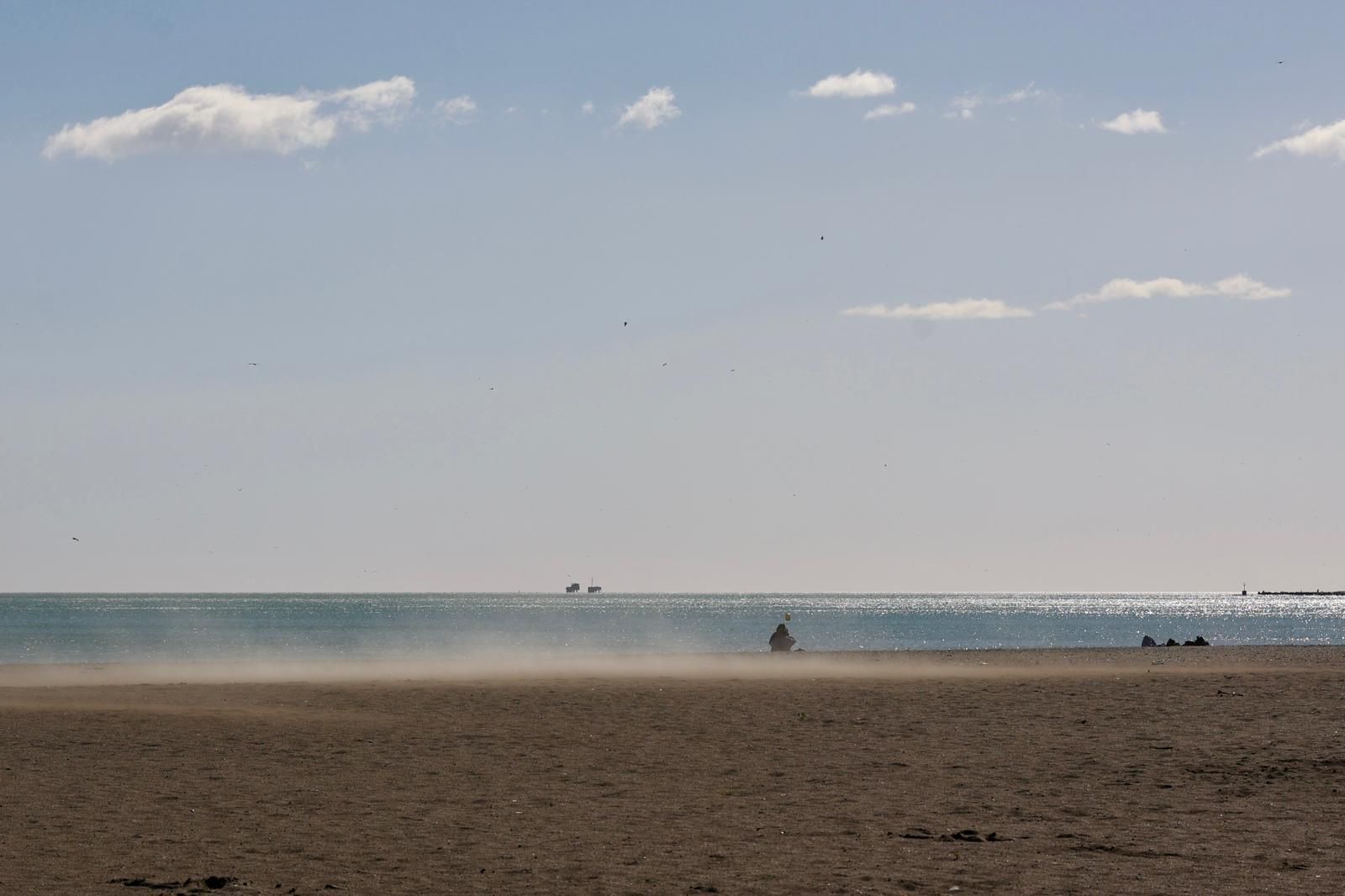 Playa de San Andrés en un día de viento
