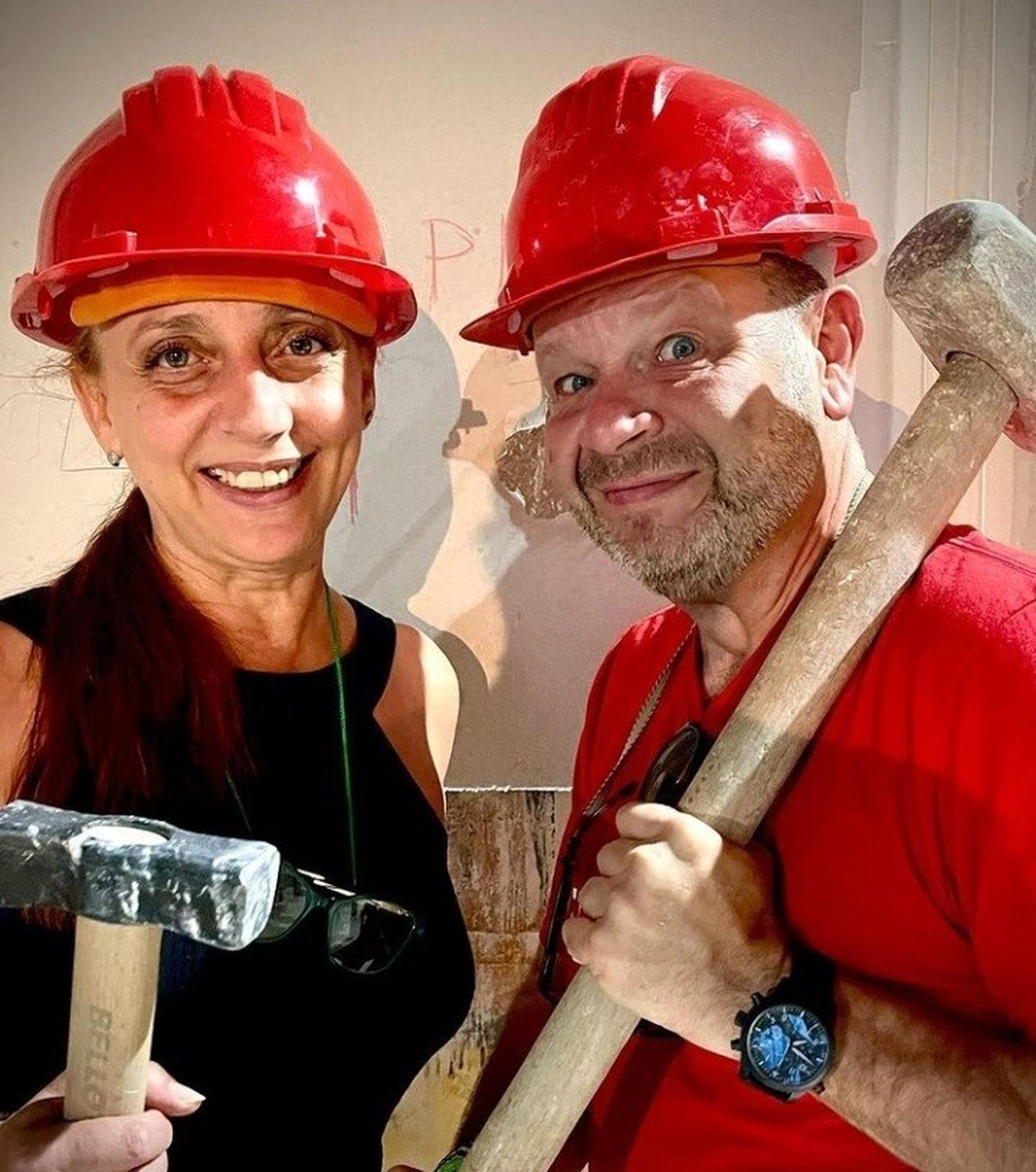 Alberto Chicote y su esposa, de obras