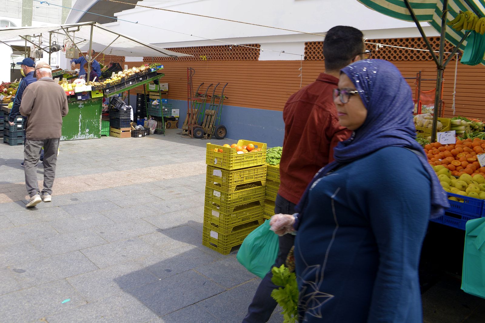 Fotos de los mercados de la comarca en cuarentena