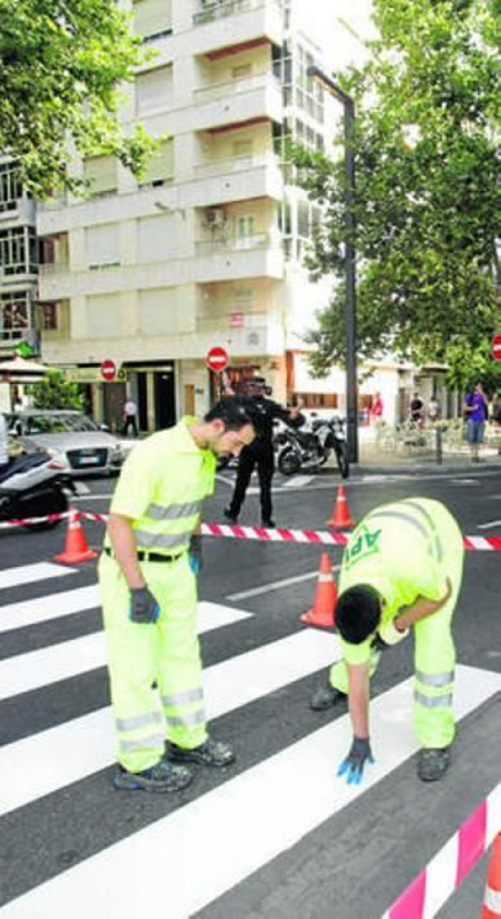 Más de 80 pasos de cebra serán repintados.