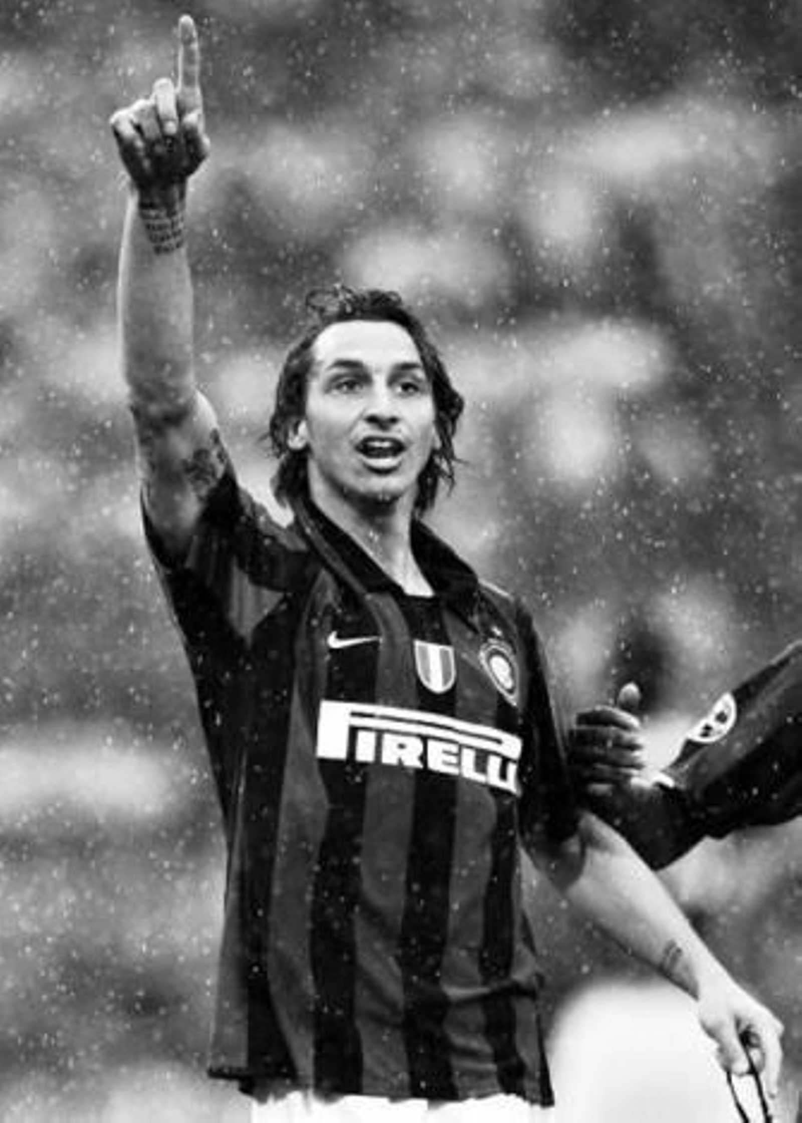 Ibrahimovic celebra uno de los goles del Inter.