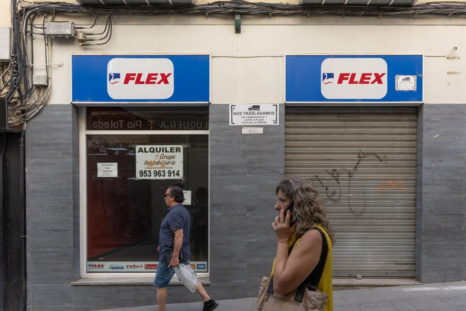 Locales vacíos en el centro de Jaén, en imágenes