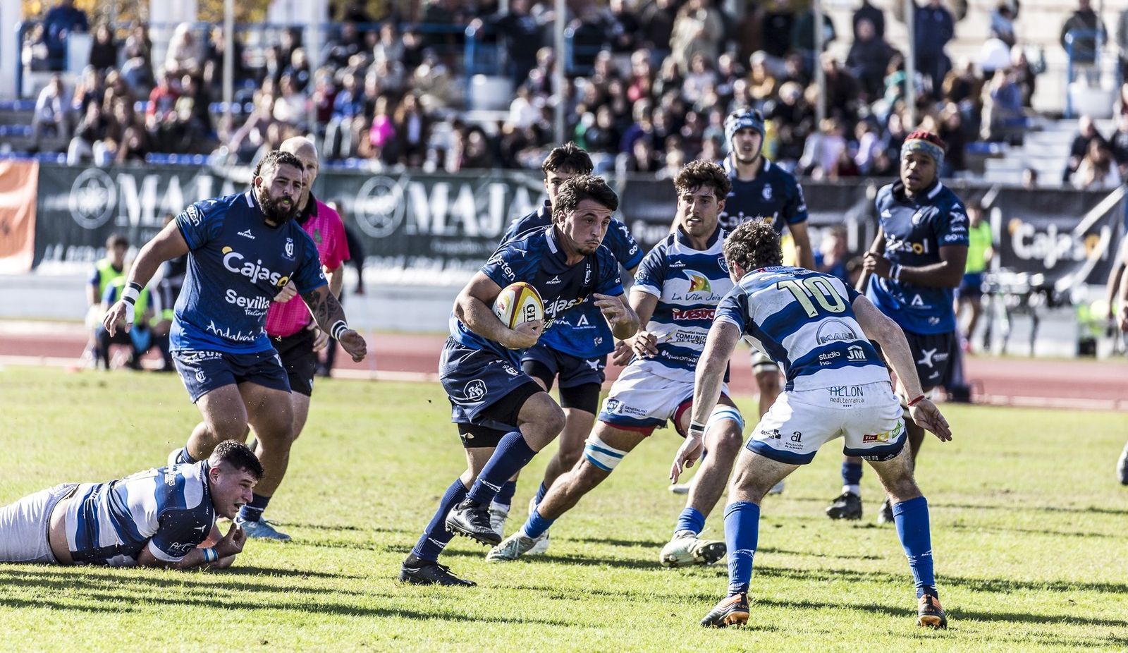 Una imagen del último partido copero entre el Cajasol Real Ciencias y La Vila en el Juan Arenas.