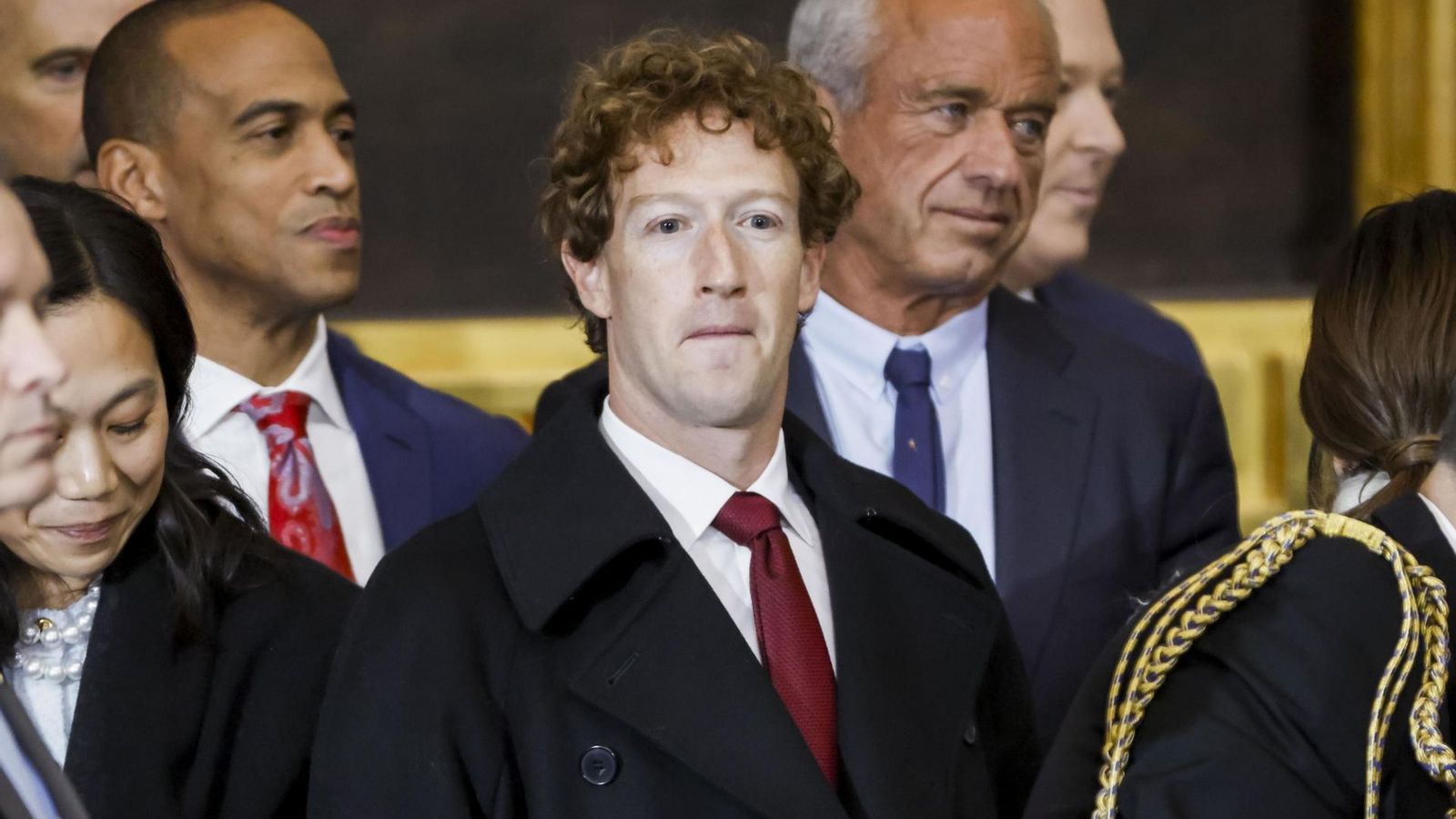 Mark Zuckerberg, CEO de Meta, en la toma de posesión de Donald Trump. Mark Zuckerberg, CEO de Meta, en la toma de posesión de Donald Trump.