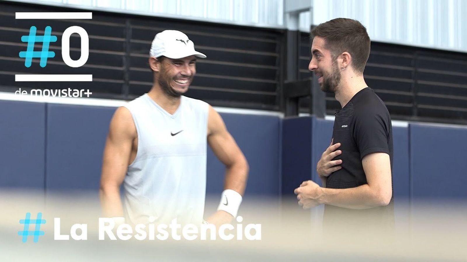 Nadal en pleno juego con David Broncano en  Movistar +