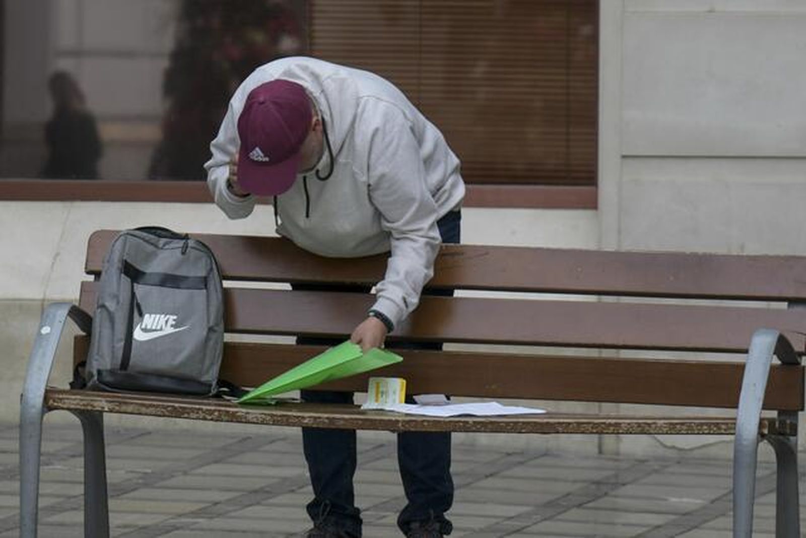 Una oficina 'improvisada' en plena calle