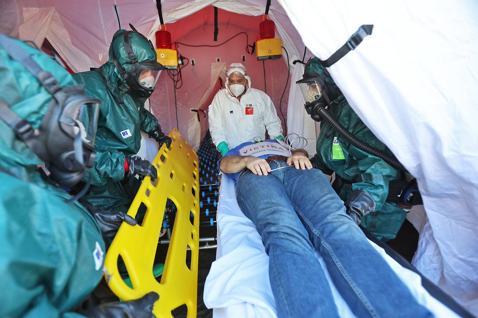 Imágenes del Simulacro de atención a víctimas de una potencial catástrofe tecnológica