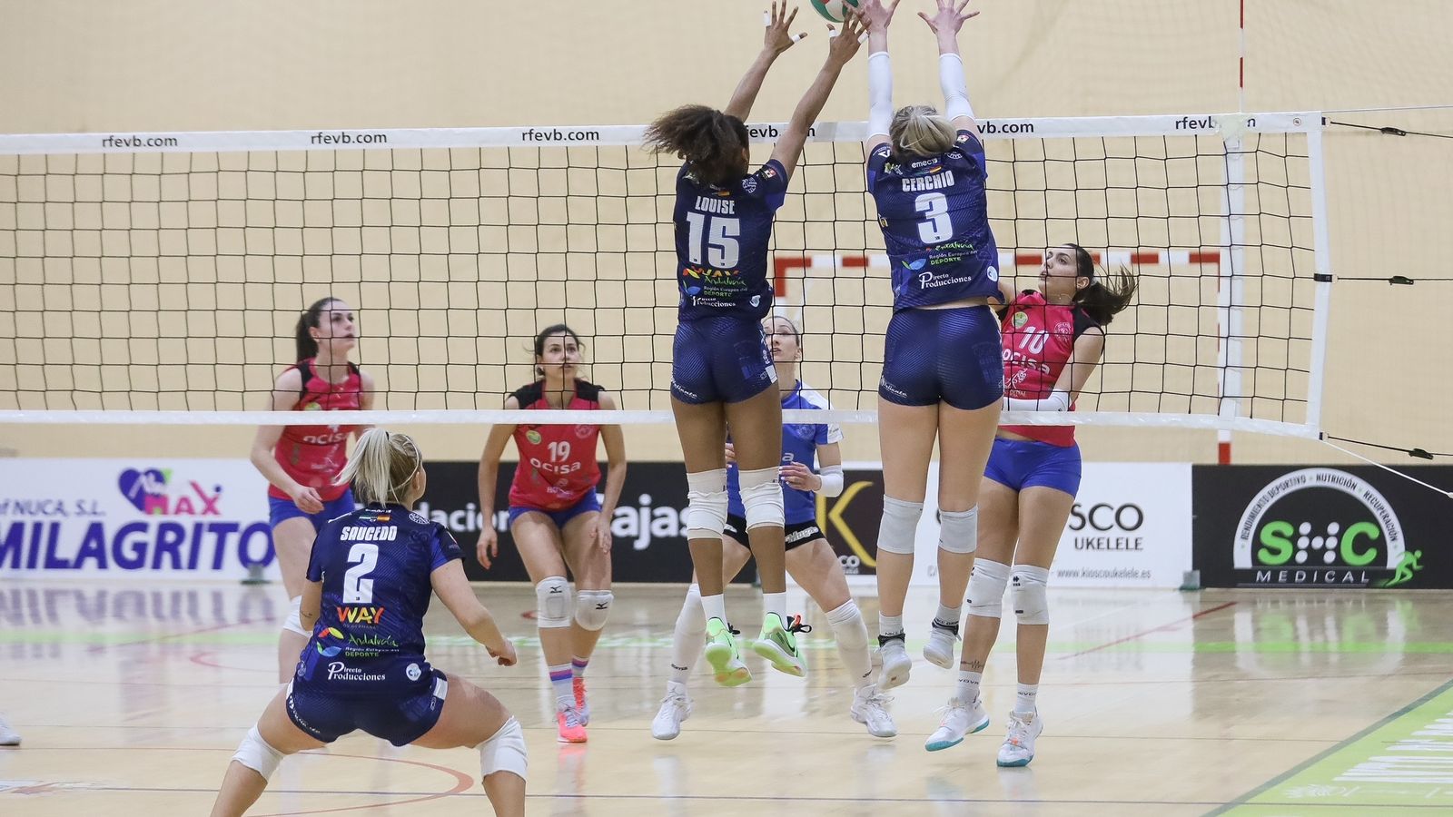 El doble bloqueo nazareno, en acción ante el Haro Rioja.