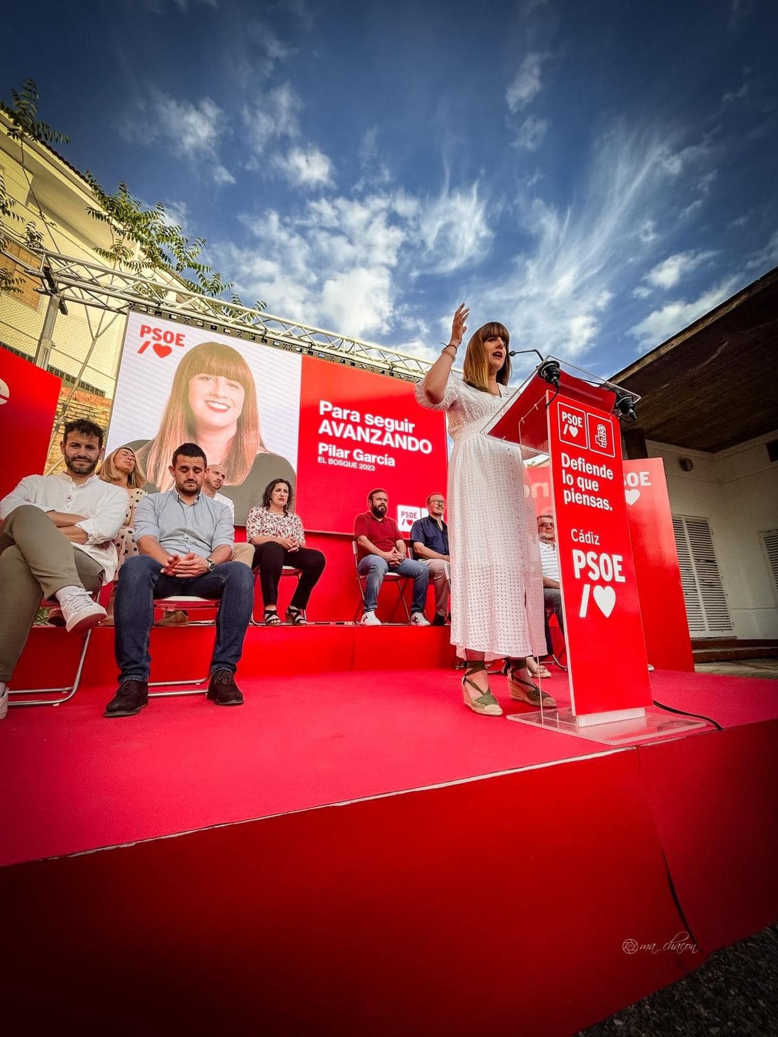 El PSOE de El Bosque, en su presentación de la candidatura.