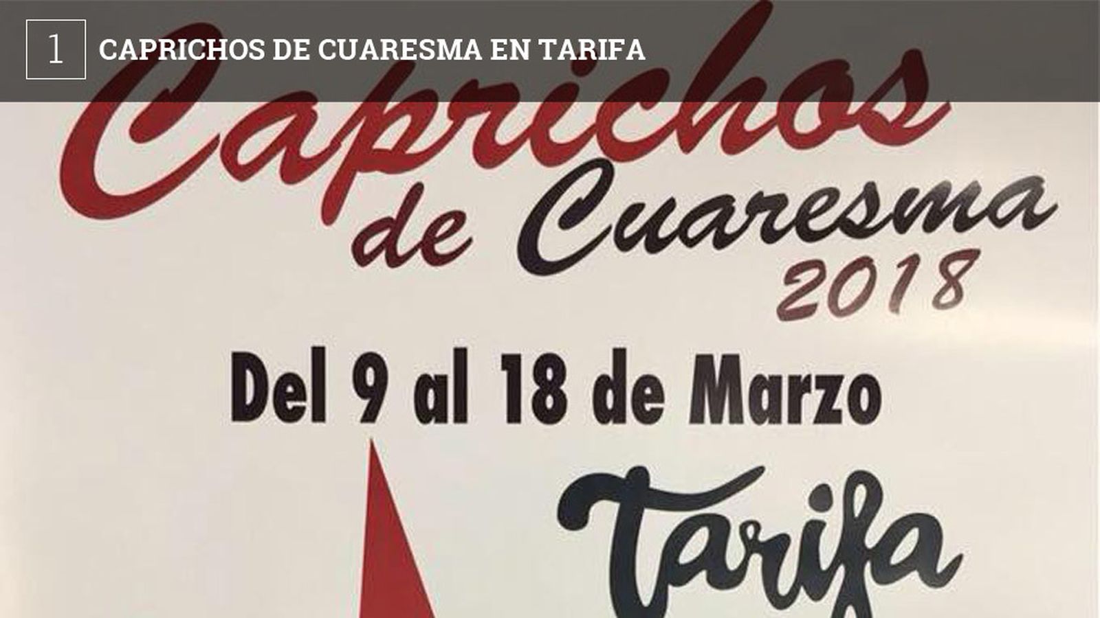 Un total de 15 bares de Tarifa ofrecen desde hoy y hasta el 18 de marzo 'Caprichos de Cuaresma', unas tapas inspiradas en la Semana Santa y que venderán todos a un precio único de 3 euros, la tapa más la bebida.