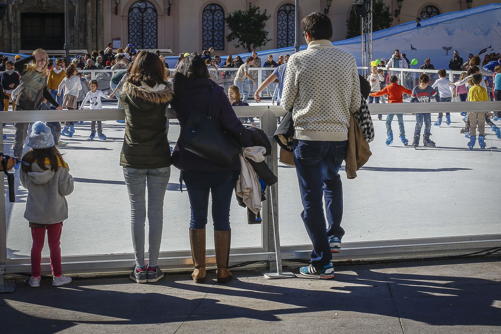 Imagen de la pista de patinaje de San Antonio estas navidades.