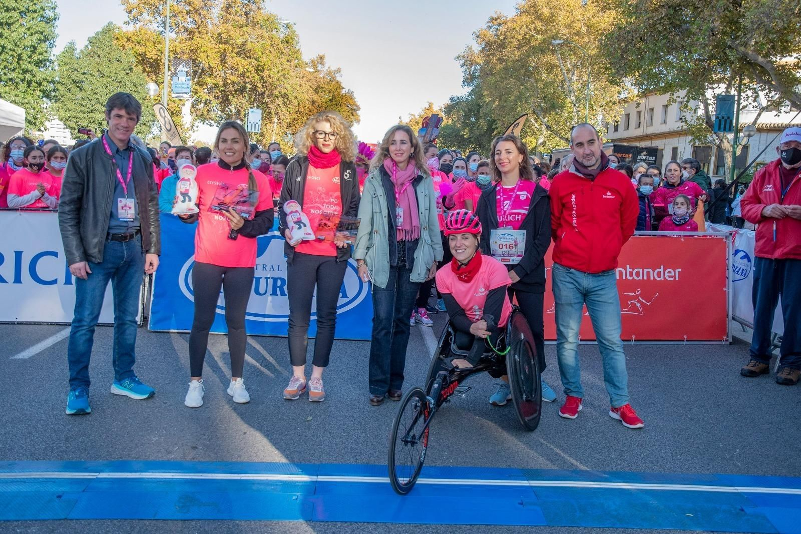 Blanca Manchón, en al acto de homenaje del principio de la carrera.