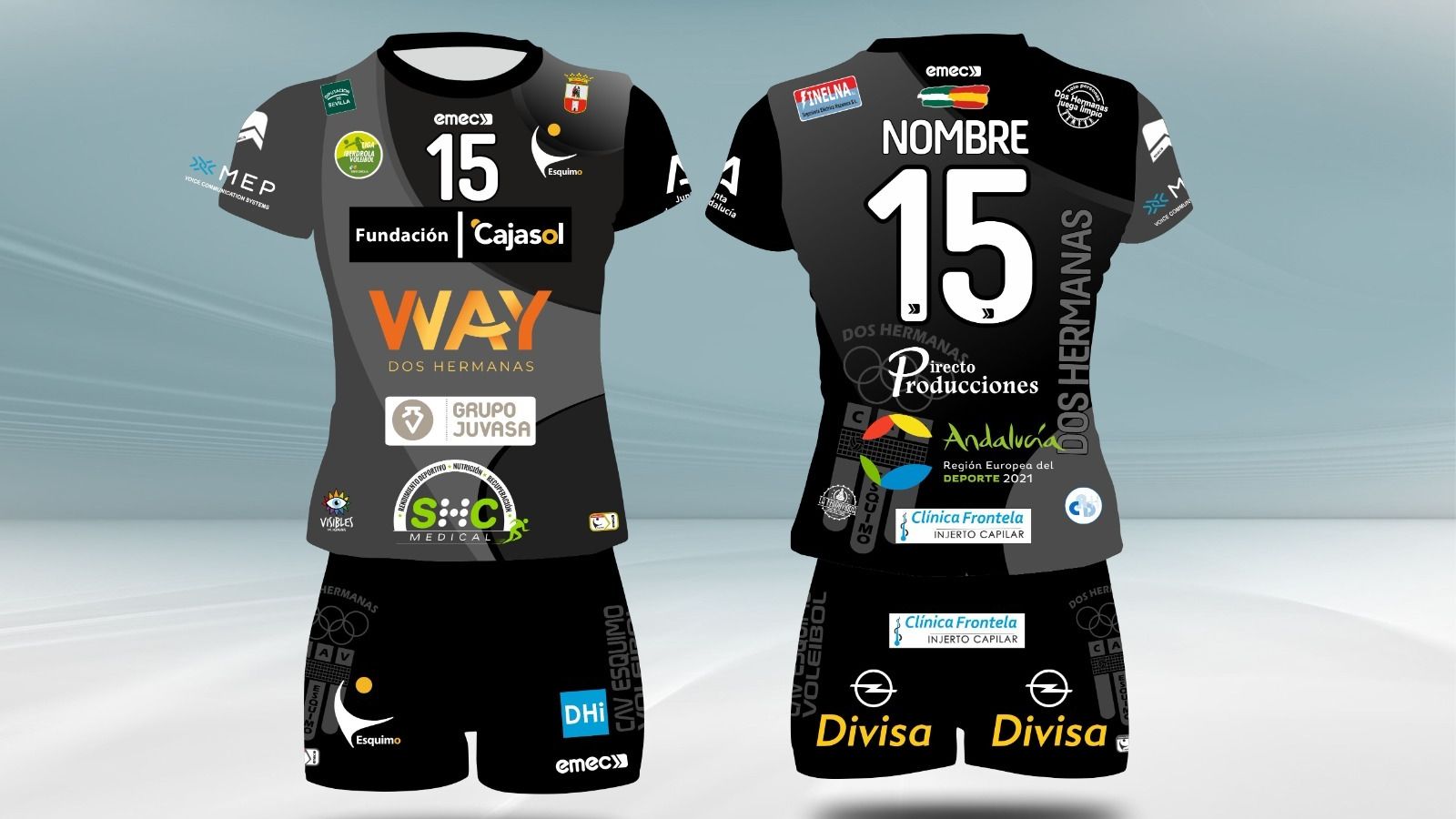 Las camisetas del Cajasol Voley con el nuevo patrocinador Way