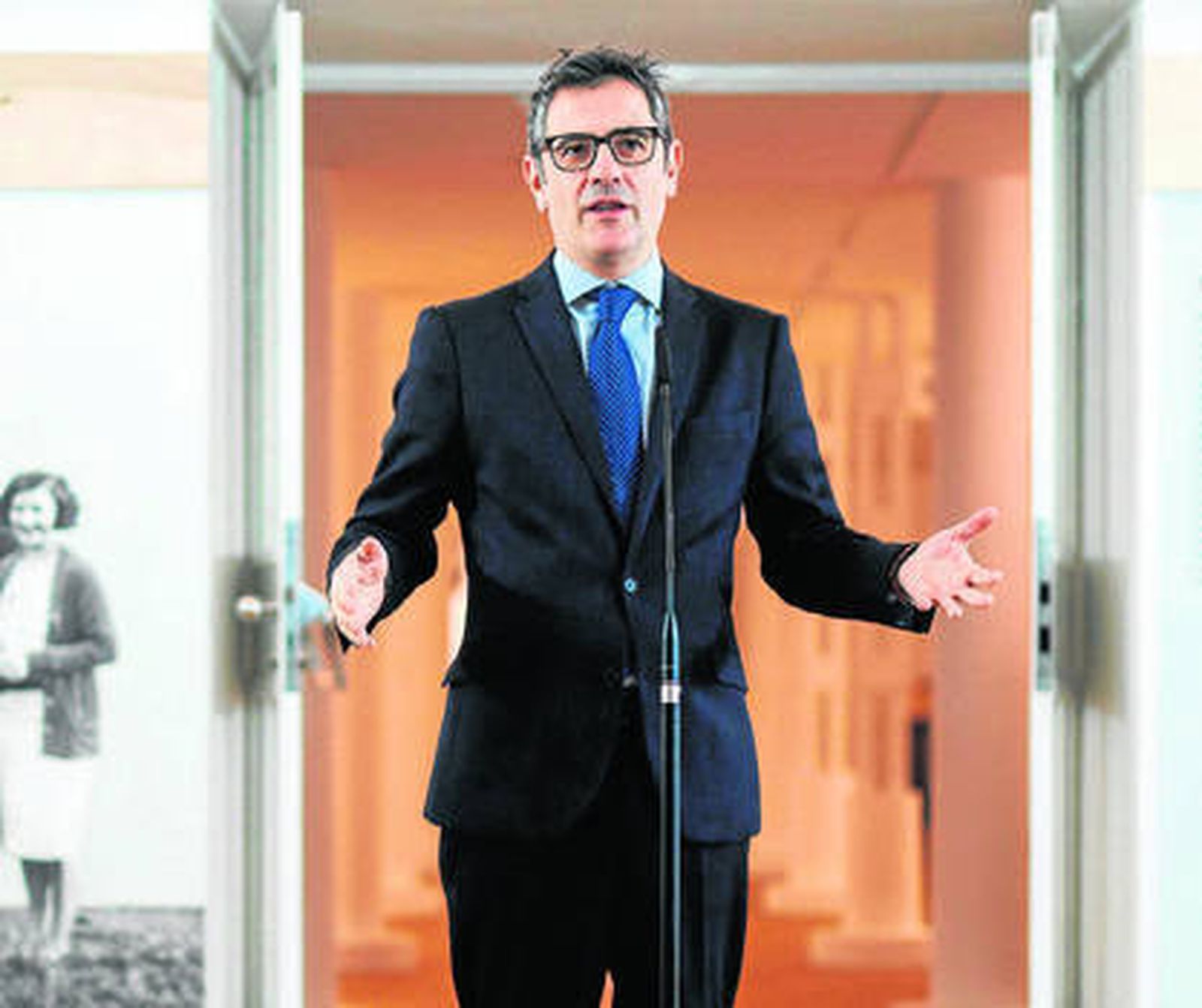 El ministro de Presidencia, Félix Bolaños, durante una comparecencia en la Fundación Ortega y Gasset, ayer en Madrid.