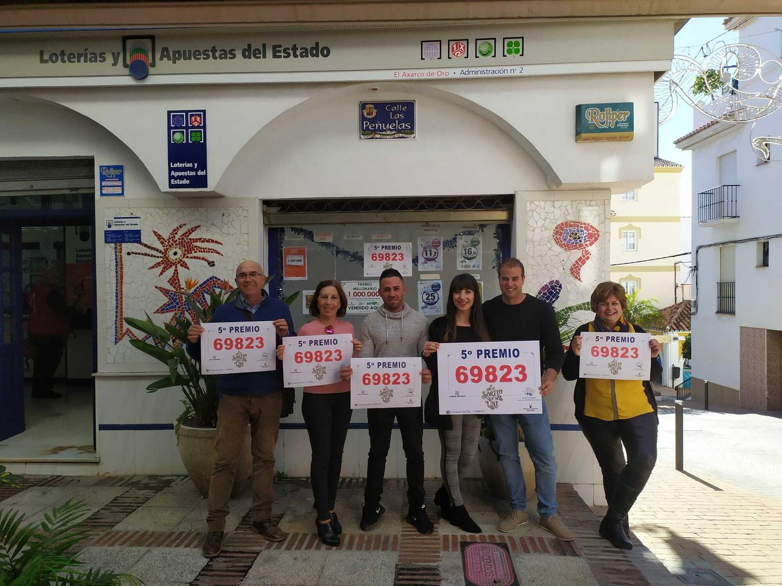 Las fotos de los premios de la Lotería de Navidad en Málaga
