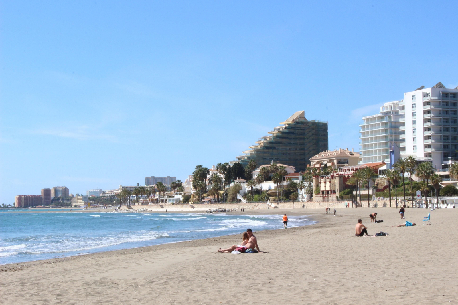 La playa Malapesquera, en Benalmádena La playa Malapesquera, en Benalmádena