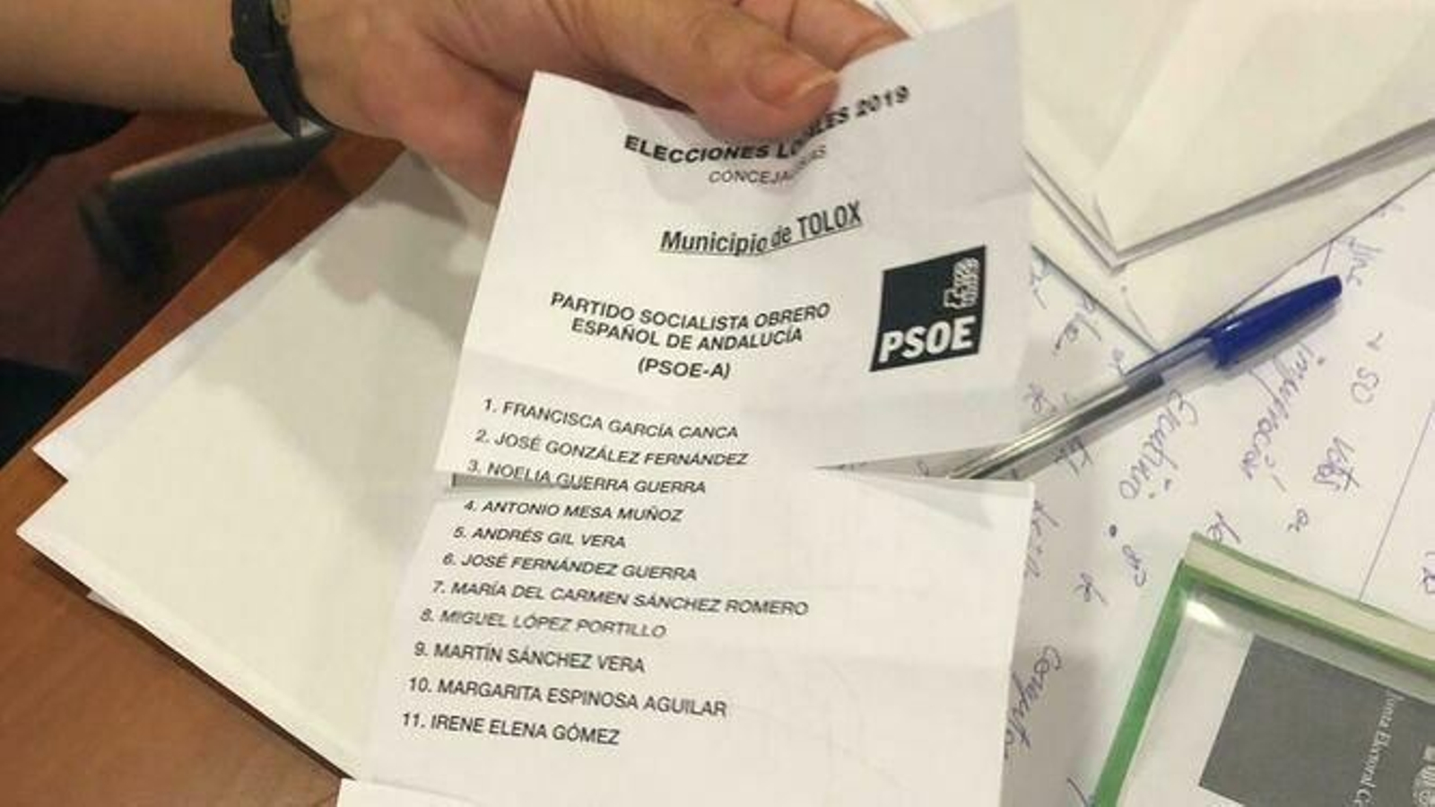 La papeleta que fue anulada