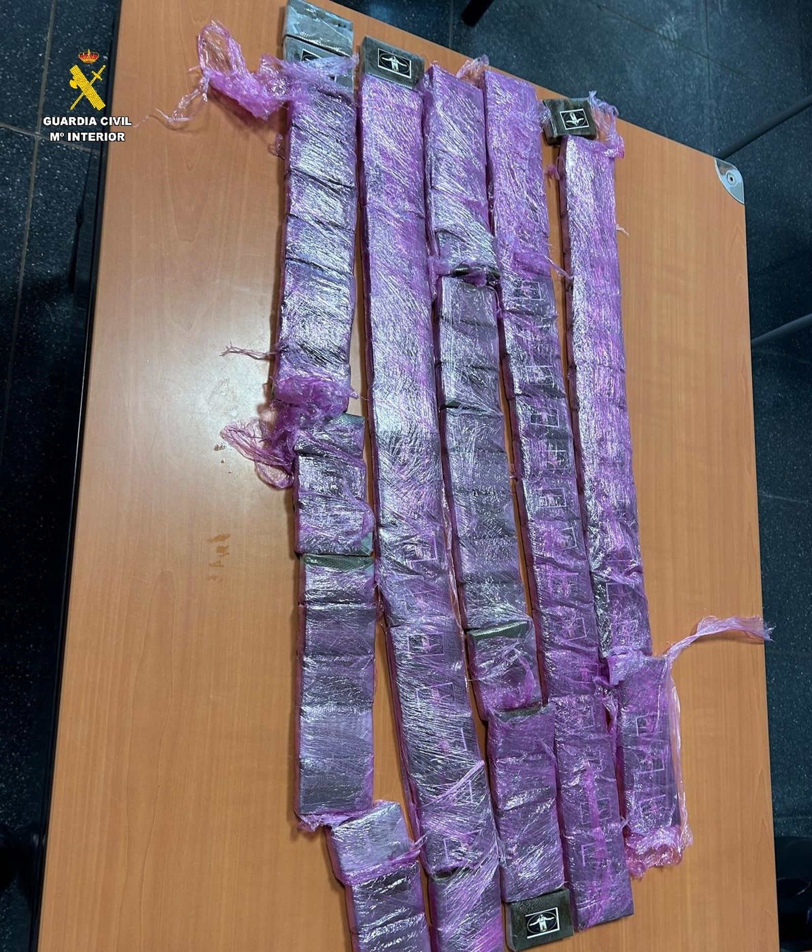 El hachís incautado.