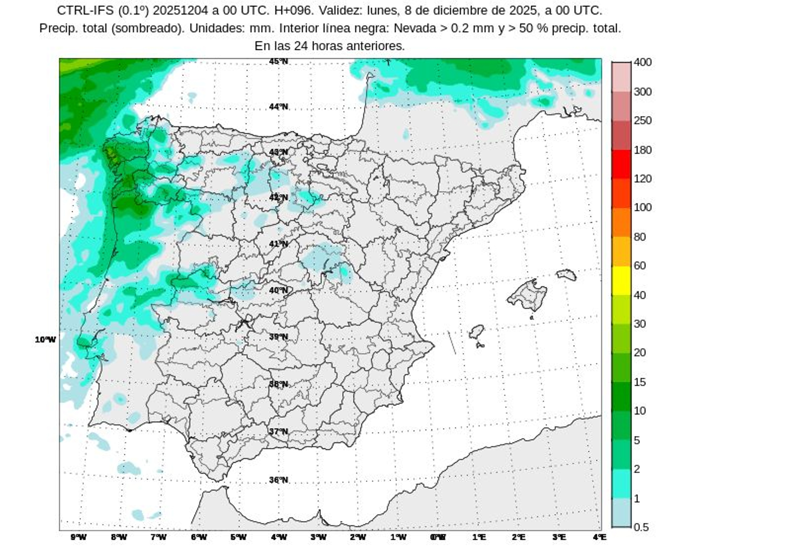 Posibilidad de lluvia para el lunes 8 de diciembre festivo.