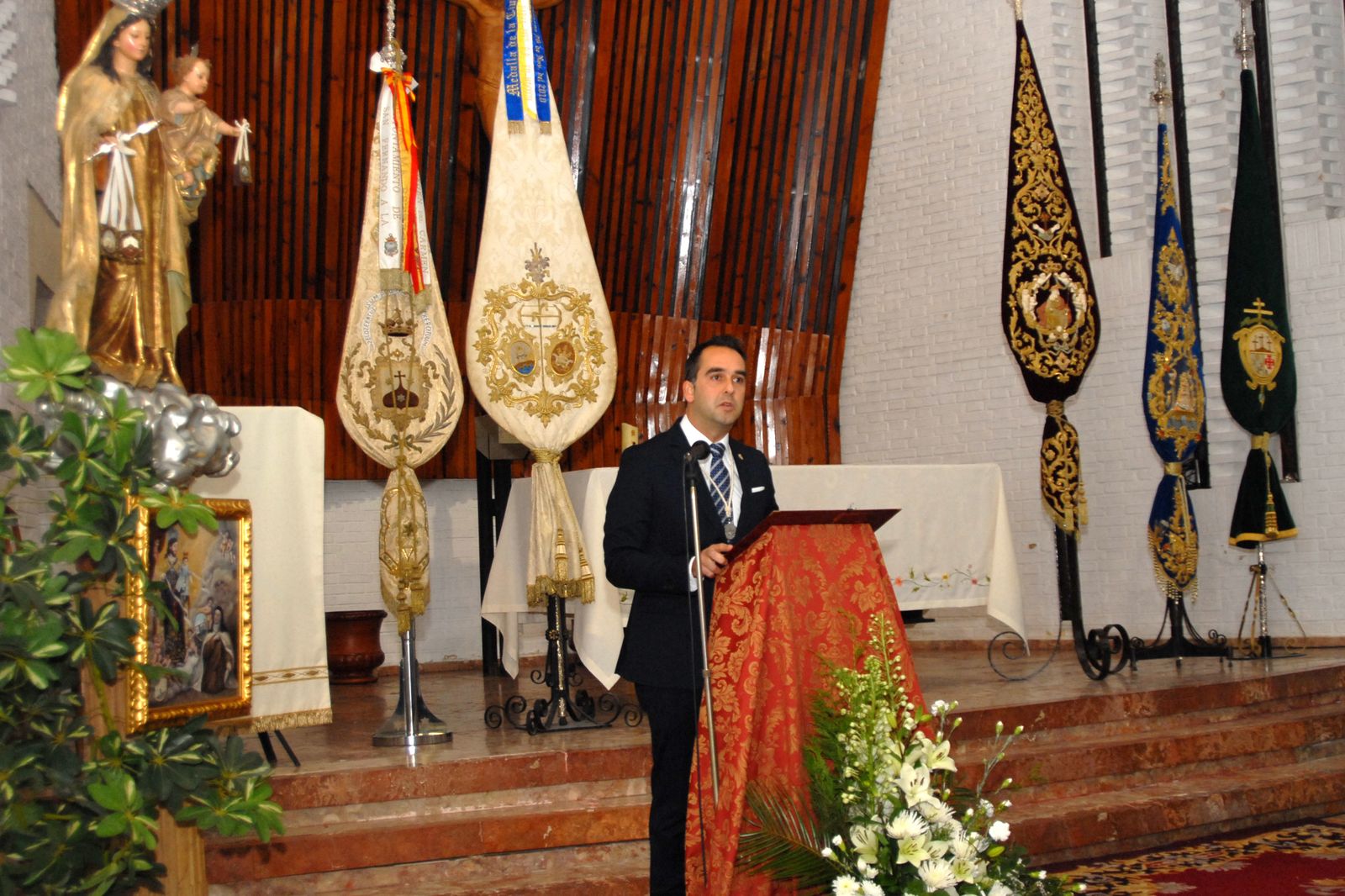 Juan Manuel Rueda Cebada, durante el pregón de las Glorias en 2015.