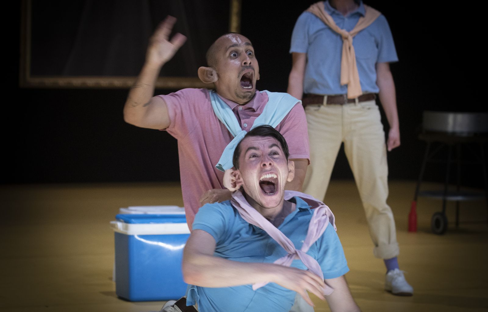 Imágenes del pase gráfico de la obra de La Resentida Oasis de la impunidad