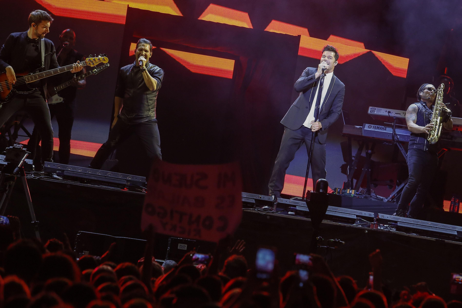Ricky Martin en un concierto en la plaza de toros de Granada.