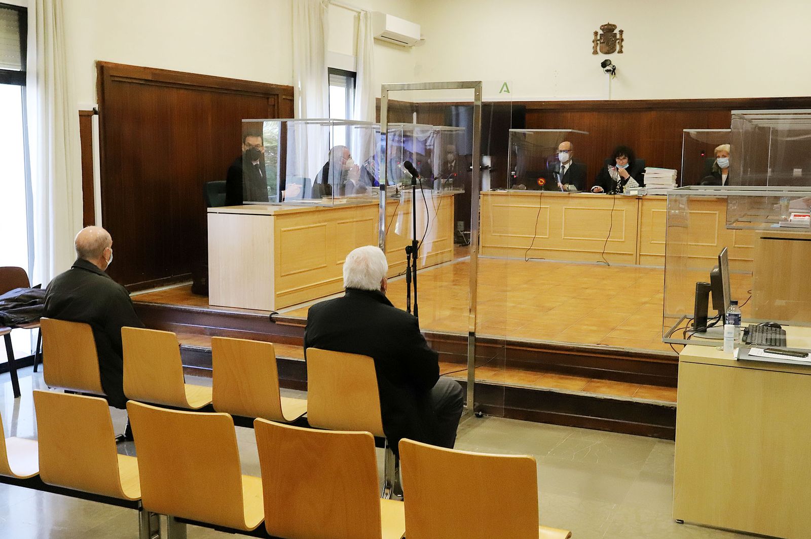 La sala de vistas durante la primera sesión del juicio del hotel El Coto, el miércoles.