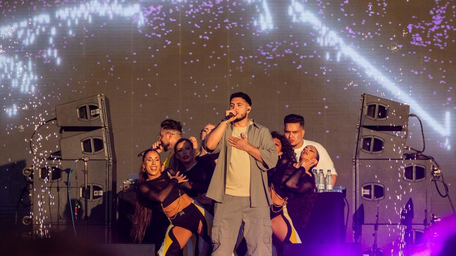 Omar Montes, este jueves en el Puro Latino Fest de El Puerto.