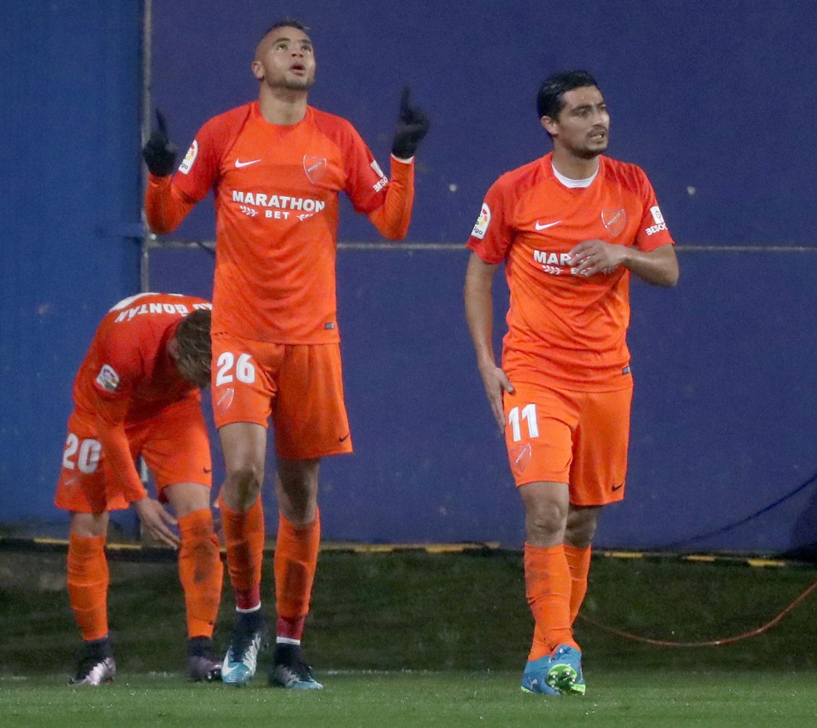 En-Nesyri celebra el gol al Eibar.