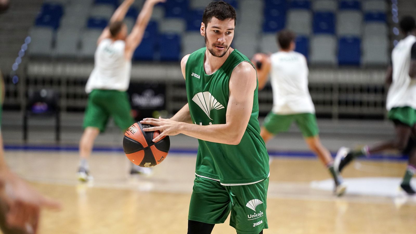 Darío Brizuela, durante un entrenamiento de esta temporada.