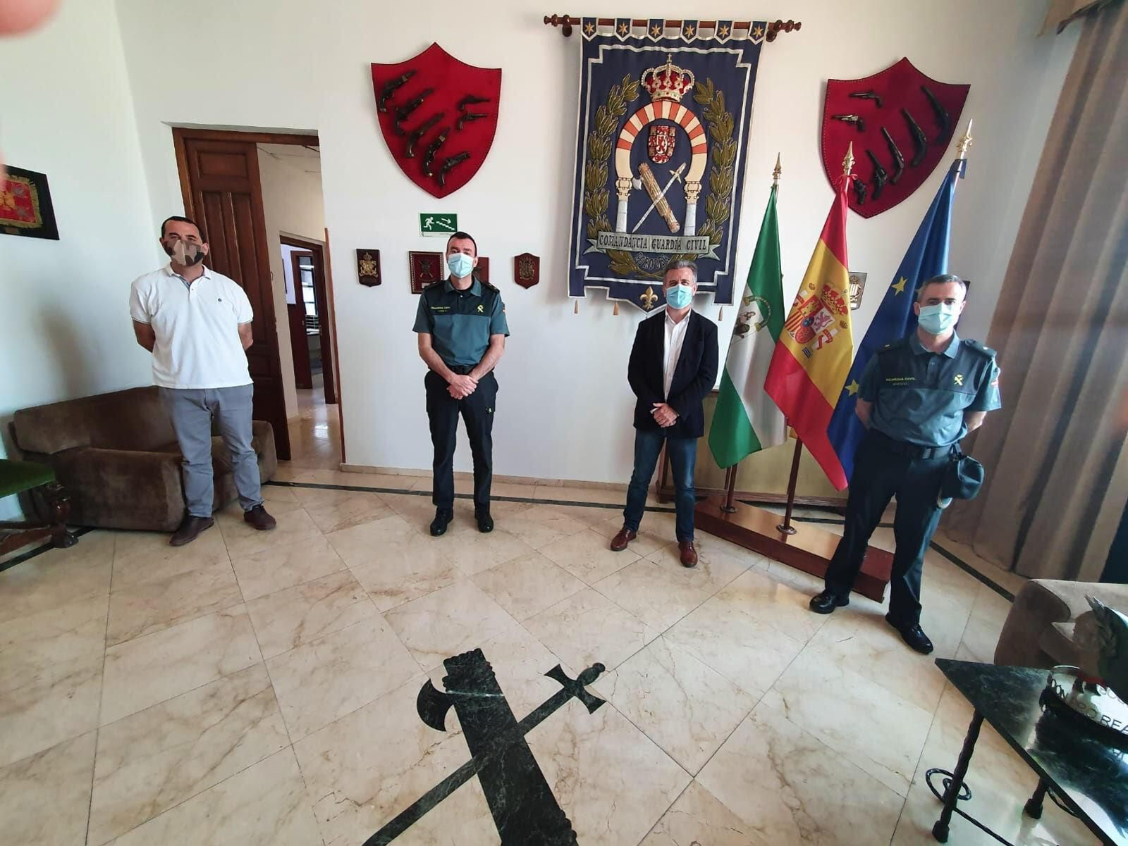 Reunión entre el presidente del IPBS y el jefe de la Comandancia de la Guardia Civil en Córdoba