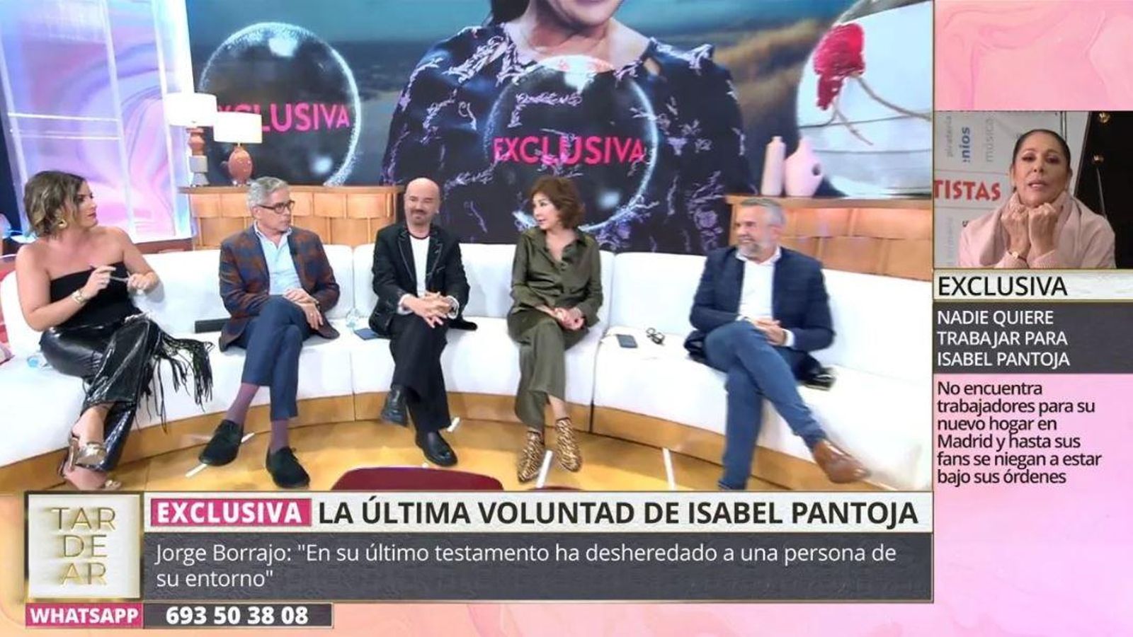 Los colaboradores hablan de la herencia de Isabel Pantoja en 'TardeAR'.
