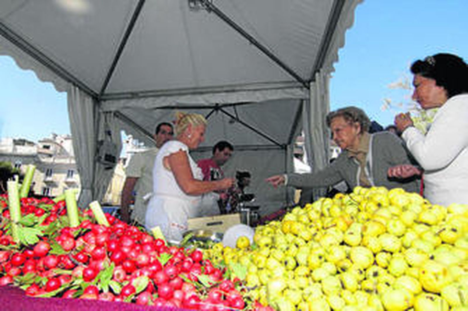 1. Los colores de los diferentes frutos otoñales conforman una bonita estampa en los puestos montados junto a la fuente de las Batallas con motivo de la festividad de la patrona. 2. En las fruterías de la ciudad coinciden productos veraniegos, como sandías, melocotones y melones, con otros de la nueva temporada, caso de azofaifos, granadas o  chirimoyas. 3. Otro de los productos típicos en estas fechas es la tradicional Torta de la Virgen, toda una delicia granadina.