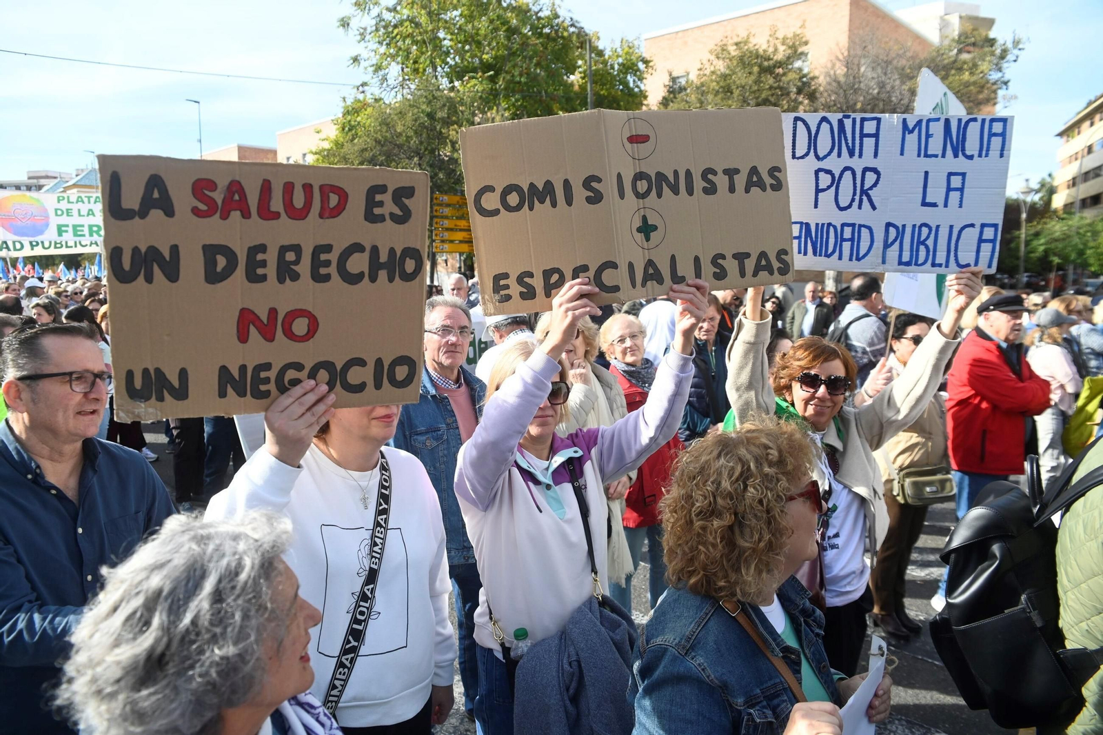 La manifestación en defensa de la sanidad pública en Córdoba