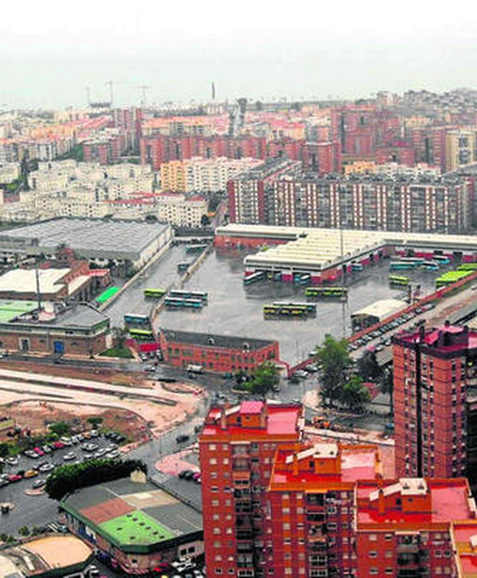 Imagen de las cocheras de la EMT.