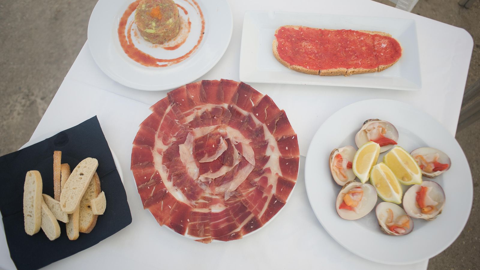 Algunos de los platos de los Baños del Carmen.