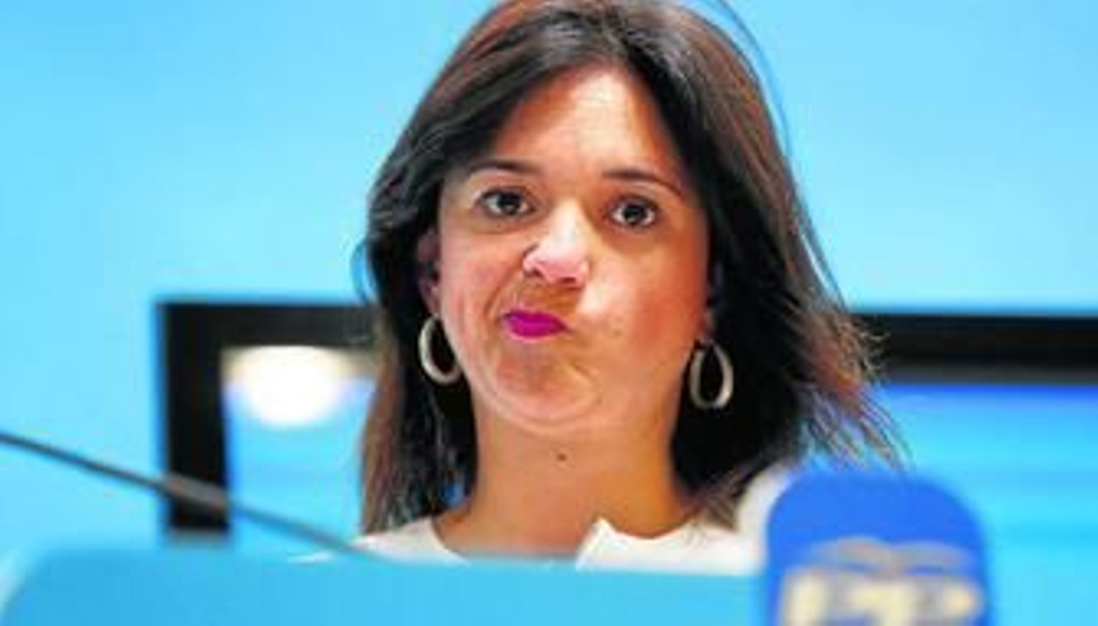 La diputada y secretaria general del PP en Málaga, Margarita del Cid, ayer en una rueda de prensa.